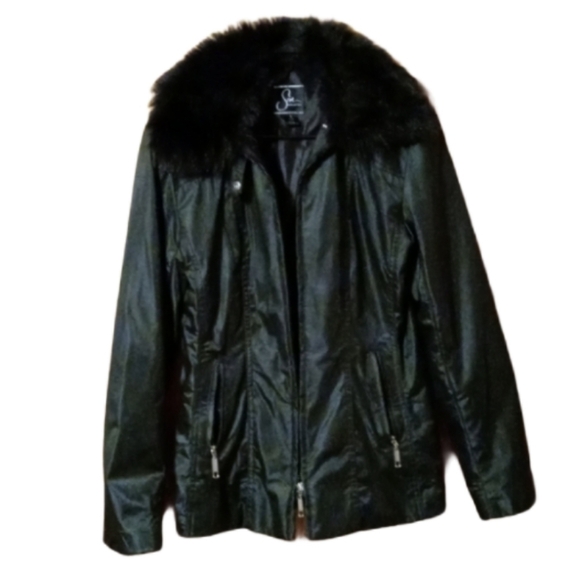 Vintage Sin Jacket faux fur collar  Small - Picture 1 of 13
